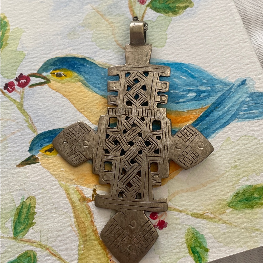 Silver Ethiopian Cross Pendant